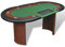 Festnight Pokertisch Spieltisch Casino Poker Tisch bis zu 10 Spieler mit Dealerbereich und Chipablage 208x107x81cm Grün