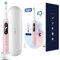 Oral-B iO Series 6 Elektrische Zahnbürste/Electric Toothbrush, 5 Putzmodi für Zahnpflege, Magnet-Technologie, Display & Reiseetui, Sensitive Edition, Geschenk Mann/Frau, Designed by Braun, pink sand