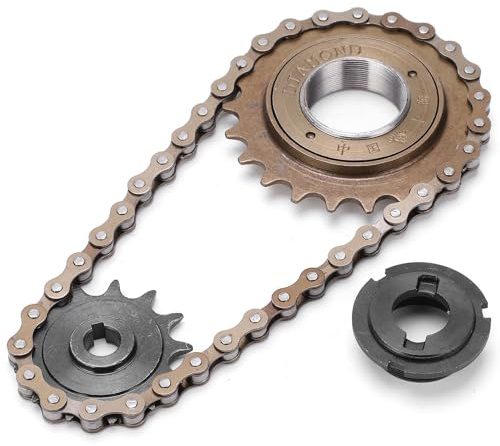 SPYMINNPOO Sprocket Chain Kit,13T Tooth Sprocket+38 Links Chain+ 22T Rear Freewheel Set Accessory Riding