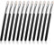Sibba Lot de 12 pinceaux de maquillage en éponge pour les yeux - Noir - Double face - Applicateurs de fard à paupières - Pour femmes et filles