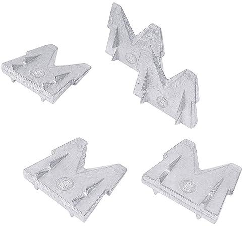 BAUSTER® Lot de 5 cales pour haches et marteaux - N° 5 (30 mm x 30 mm) - Coins en bois - Blocage - Marteau compensé - En acier - Lot de 5 cales