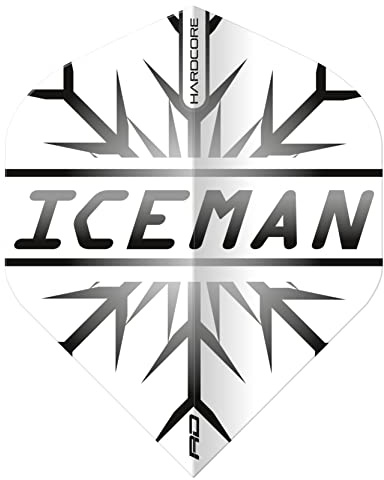 RED DRAGON Gerwyn Price Hardcore Iceman Black Extra Thick Dart-flyg - 3 uppsättningar per förpackning (totalt 9 dartflygningar)