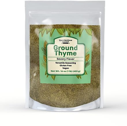 Unpretentious Ground Thyme, 1 lb, Versatile Seasoning, Savory Flavor, Soups & Sauces