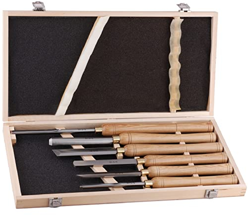 6 Stück Holz Drechselwerkzeug, Profi Drechselmesser Drechseleisen-Satz Holzdrehmaschinen Meißel Set Holz Schnitzwerkzeuge Stechbeitel Set Für Holzschnitzereien Anfänger Und Hobby Drechsler