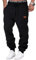 HMIYA Jogginghose Herren Baumwolle Trainingshose Sporthose Freizeithose Lang Hosen Klassische Sweathose mit Taschen(Schwarz,M)