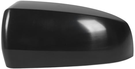 Cubierta de la Tapa del Espejo Lateral Tapa del Espejo Retrovisor Negro sin Pintar Protección UV Resistente a los Arañazos Tapa del Espejo Retrovisor Lateral Carcasa del Espejo