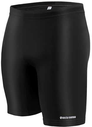 Sesto Senso Badboxershorts för män, lång smal passform, surfing, segel, vattensporter, svart, 4XL