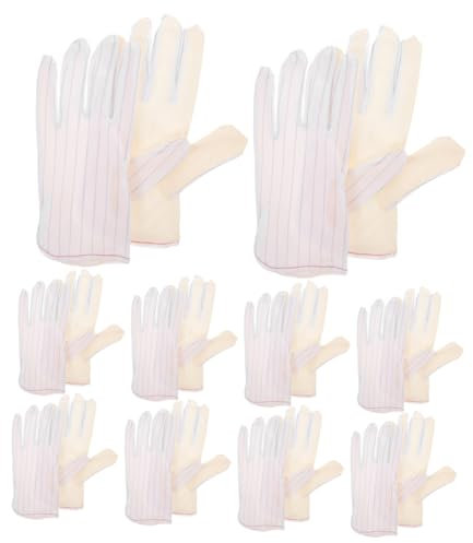 Toddmomy 1 Satz Antistatische Handschuhe Industriell Mechaniker Radfahren Fitnessstudio Griff Arbeit Handschuhe Outdoor-handschuhe Multifunktionshandschuhe Gestreiftes Gewebe 10 Paare