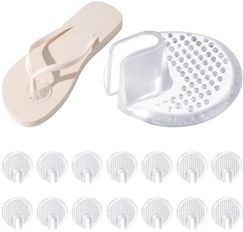 TRKETK 8 Pairs Silicone Sandal Toe Protectors, Clear Sandal Toes Seam Guard Pad Toe Guards Cushions Soft Flip Flop Gel Cushions Pad Toe Posts Slipper Protectors for Adults Men and Women