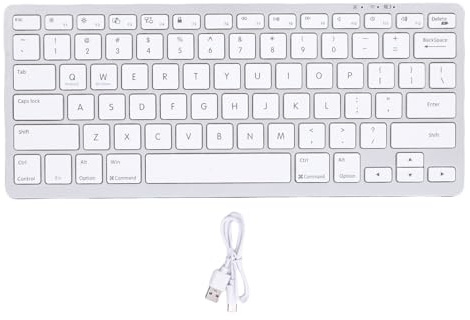 CHEOTIME Tastiera wireless 78, 75% Compact Bluetooth tastiera portatile per tastiera multimediale per batteria a batteria lunga per telefoni laptop per computer per PC Android iOS