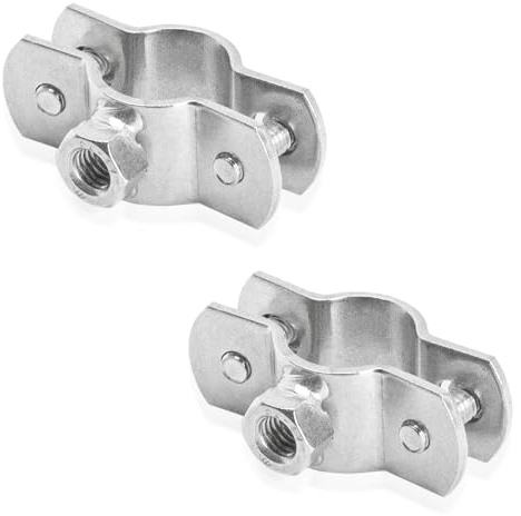 PRIOstahl® Collari per tubi in acciaio inox V2A per viti a occhiello - Supporto per tubi, fissaggio tubi, tubo (3/8, 16-24 mm, 2 pezzi)