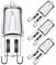Halogenlampe G9 25W 230V Backofenlampe, G9 Halogen Leuchtmittel für Backofen, Mikrowelle, Oleranz bis 300 Grad C, 4er Pack