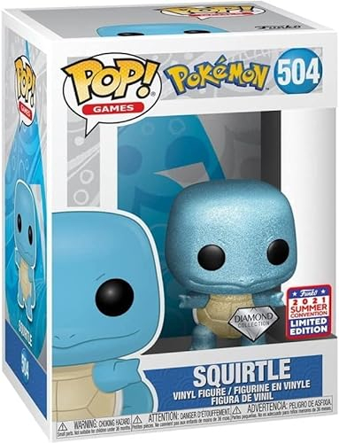 Funko Pop Pokemon Figur Squirtle Schiggy 2021 Summer Convention Diamond Collection #504 – Exclusive Special Edition – Pokemon Spielzeug