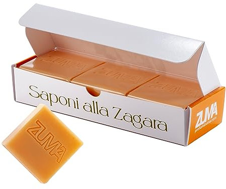 Profumi Zuma - Saponette Profumate Naturali alla Zagara di Sicilia in Confezione da 125g x 3 - Saponetta Vegetale Multiuso con Fiori d'Arancio per Corpo, Mani e Viso