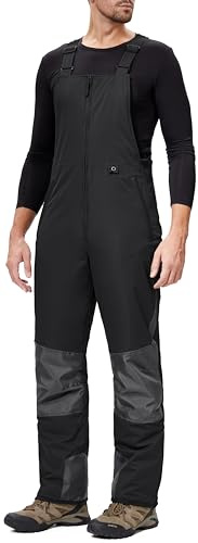 DAFENP Pantalones Mono Esquí Nieve Hombre Impermeable | Pantalón Softshell de Trabajo Invernal Cálido Acolchado y Forrado Outdoor con Tirantes Ajustables