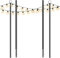 Kaitenv String Lights Poles - 2 Pack 3.2M Outdoor String Lights mit 2 in 1 Spiral Screw-in String Light Poles für Patio, Bistro String Light Poles für Hinterhof Patio Garten Party