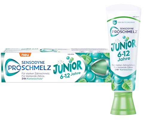Sensodyne ProSchmelz Junior Zahnpasta, 6-12 Jahre, Für starken Zahnschmelz, 75ml