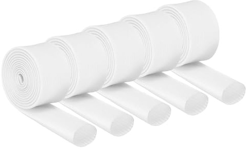QUARKZMAN 5Pcs Manchon de Câble Tressé Isolant 3,3Ft-3/4 Pouce ID Blanc