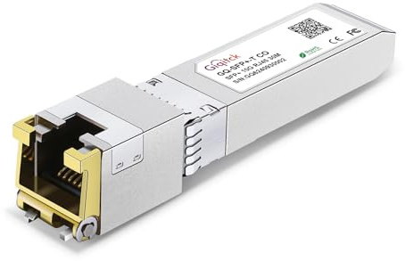 GIQITCK Newest 10GBASE-T SFP+ à RJ45 Transceiver, 10G Module SFP+ vers RJ45 en Cuivre 10G avec Puce Realtek pour Cisco SFP-10G-T-S, Ubiquiti UF-RJ45-10G, Netgear, Supermicro, Linksys, jusqu'à 30m