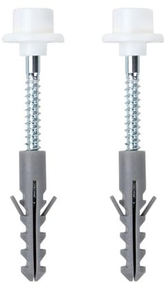 Tornillos Fijación WC Suelo Inodoro, Kit de Fijación para WC/Bidé Tornillo, Montaje en el Suelo, Tacos de Acero Inoxidable para Inodoro y Bidé De Suelo, para WC, Bidé, Sanitarios, 2 pcs