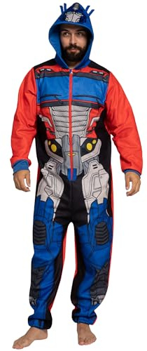 Transformers Jumpsuit Herren Kuschelig | Optimus Prime Jumpsuit Kuschelig | Kuschelanzug Herren | Autobots Onesie Manner | Mehrfarbig XXL