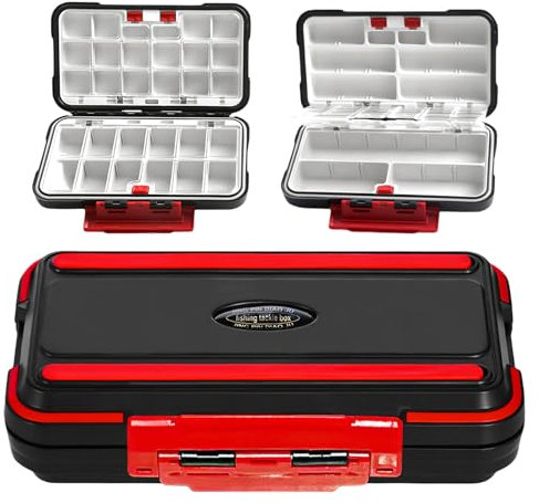 GBKDQQ Fishing Kunststoff Tackle Box: Angelzubehör Box Angelbox Fishing Tackle Box, 30 Faecher Angel Zubehör Aufbewahrungsbox, wasserdichte Angelköder Box Hardbait Box für das Angeln im Freien