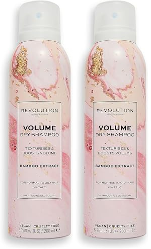 Revolution Beauty London Haircare Champú Seco Volume, Spray Sin Aclarado, Vegano y Sin Crueldad, 200ml (Paquete de 2)