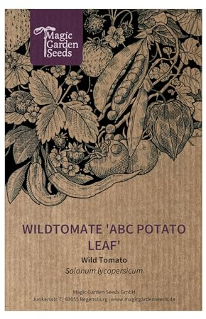 Magiska trädgårdsfrön – vilda tomater ABC Potato Leaf (Solanum lycopersicum) – robust raritet med Potato Leaves – söt och aromatisk och rik – tomatfrön för trädgård och kruka