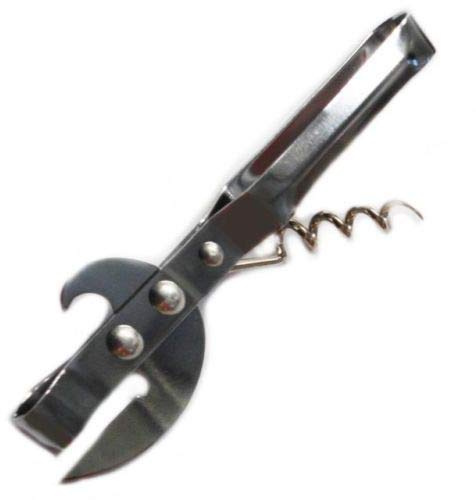 Stab Can Tin Bottle Opener with Cork Screw Old Fashion Traditional