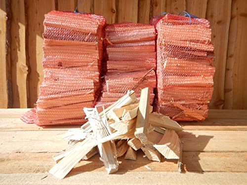 3 Sack FICHTE BRENNHOLZ ANMACHHOLZ ANZÜNDHOLZ Holz Feuer Kamin ca 17Kg 72dm³