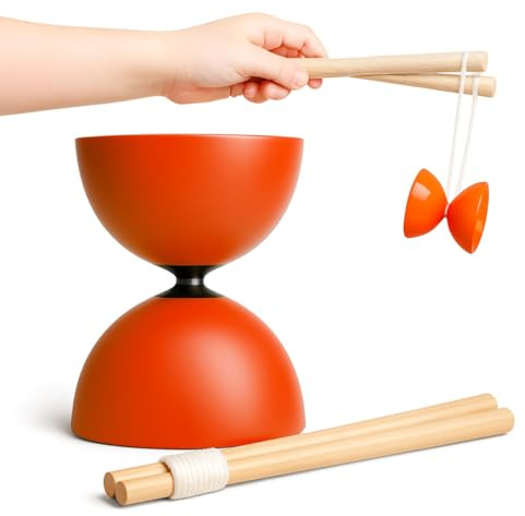 xwin sportseries Children 3X Random Colour Diabolo wooden sticks LED Light Up Diablo String Diablo Stick Indoor Outdoor Play Set Diablo For Kids, Juggling Toy for Fitness and Tricks