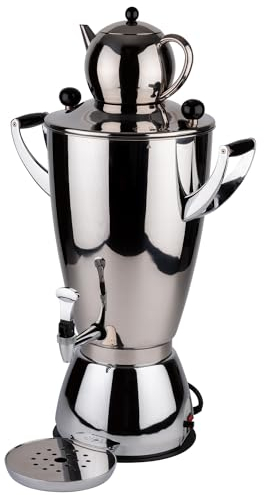 APS 12316 Samovar, bollitore per tè, 12 litri, 42 x 26 cm, altezza 75 cm Acciaio inossidabile 18/10, poliammide