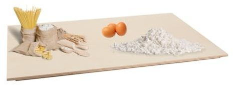 Nudelbrett aus Pappelholz, Nudeltrockner für Pizza und Kuchen, Nudelbrett, mit rutschfester Stufe, kneten und ausrollen (60 x 80 cm)