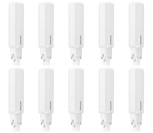 Philips CorePro LED PL-C 6.9W (18W) Cool White (4000k) 2 Pin G24d-2 CFL Replacement - 10 Pack