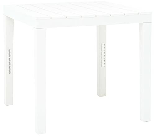 Jiangboyue-48783 Table de jardin en plastique Blanc 78 x 78 x 72 cm