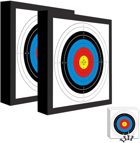 Fiita 2 Pack tir à l'arc Cible EVA Mousse cibles pour la Pratique de tir arrière-Cour avec flèche tirateur arrière-Cour tir ciblage, 20 '' Durable Arc et flèche Pratique Cible Bloc avec Papier Cible