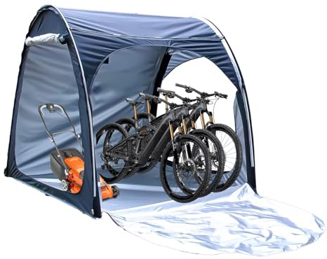 Fxiaobin Box Biciclette può Essere Giuntato Box Biciclette da Esterno Proteggi da Vento,Pioggia,Neve,Polvere Tettoia per Auto da Esterno Tettoie per Esterno,Black