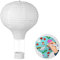 LIHAO Papierlampion Heißluftballon Lampions Deko Ballon Lampenschirm Weiß Classic Bamboo Style für Hochzeit Feier Geburtstag Party (12, 30 cm)