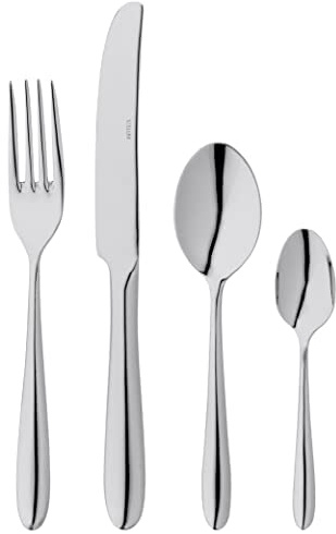 Stellar Winchester BW48 16-Piece Set Stainless Steel Cutlery for 4 Place Settings in Gift Box, Dishwasher Safe