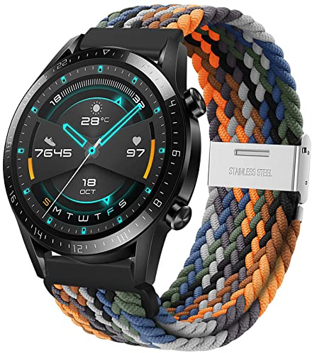 Hatolove Correa GTR 2 Pulsera, 22mm Correa de Repuesto de Nailon Ajustable Elástico para GTR 3, GTR 3 Pro, GTR 2e, GTR 4, GTR 47mm, Stratos, Stratos 2, Stratos 3, Pace