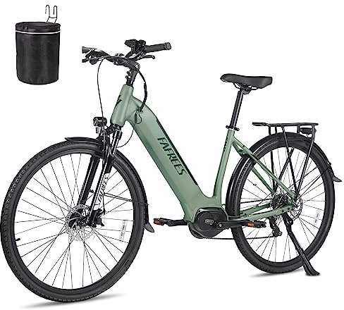 Fafrees Bicicleta eléctrica Oficial FM9 Trekking Ebike Mujer E Bike BAFANG Motor Medio 65 N.m 250 W, luz de Freno 700 C x 45 C batería 15 Ah 540 WH, Bicicleta eléctrica de montaña