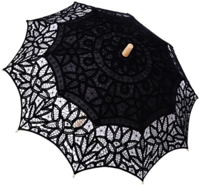 Wedding lace Sun Umbrella, Vintage Princess Umbrella, Embroidered Decorative Sun Umbrella for Bridal Party, Wooden Handle Photography Prop.