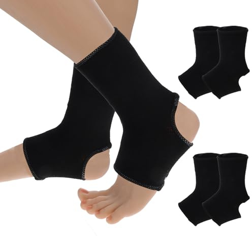 CIATBYYJ 2 pares de tobilleras para niños, estabilizan las articulaciones, mangas de compresión de soporte de tobillo para niños, soporte de tobillo de punto para correr, gimnasio, fitness, 7-12 años,