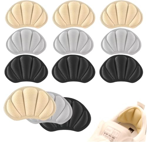 6 Paires Semelle Chaussure Trop Grande,Protege Talon Chaussures Coussinet Protection de Patch Coussinets Anti Pied Ampoule Réparation Talonnette Renfort Coussin,pour Femme Homme Heel Interieur Cuir