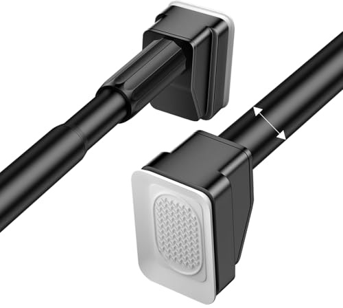 Asta telescopica in acciaio inox, senza trapano, facile installazione per bagno e armadio, tensione regolabile, asta per tenda da doccia e soluzione versatile per la casa