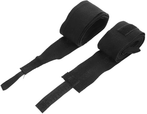 Toddmomy Fasce da Boxe in Cotone Nero 2 Pezzi Avvolgenti Versatili per Protezione Stabile Mani Sport da Combattimento