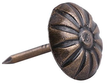 Yosoo Health Gear Tachuelas de tapicería de 100 Piezas, Clavos de tapicería, Clavos de Bronce para Muebles, Clavos Decorativos, Clavos, alfileres de Pulgar para sofá, sillón Cama(Verde 10 * 14 mm)