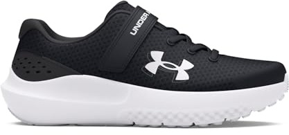 Under Armour UA BPS Surge 4 AC Zapatillas para correr, ligeras deportivas para niño, color negro/gris antracita/blanco