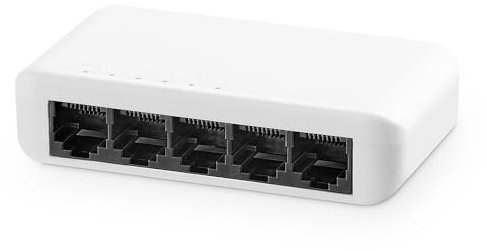 YuLinca 5 Port Gigabit Ethernet Switch, 4 Ports 100/1000Mbps et 1 Uplink Gigabit, Mini Hub Ethernet en Plastique Non géré pour Bureau et Montage Mural