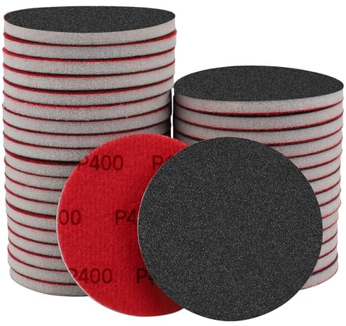 Shineboc éponges Abrasive,20 Pièces Grain 400 Papier abrasif utilisable à Sec et à l'eau Adapté Au Bois, à L'Artisanat, Aux Cloisons SèChes, Au MéTal, à La RéParation De Carrosserie